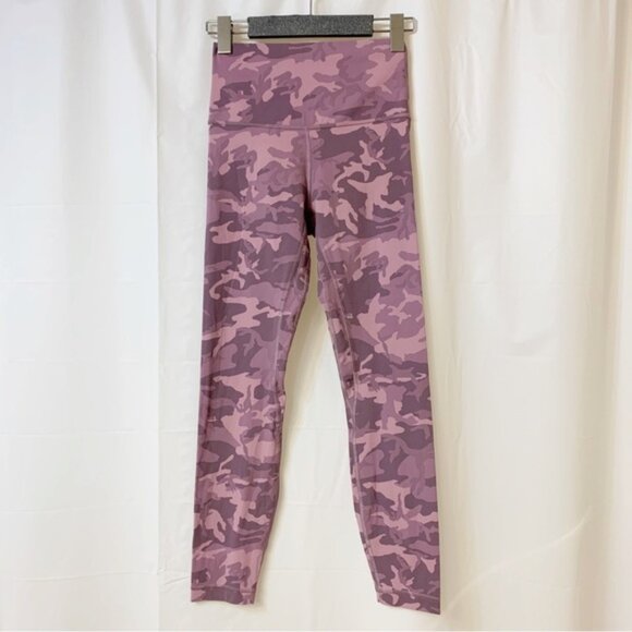 Lululemon Align Pant II 25" Incognito Camo Pink Taupe Multi Size 4 - Picture 1 of 6